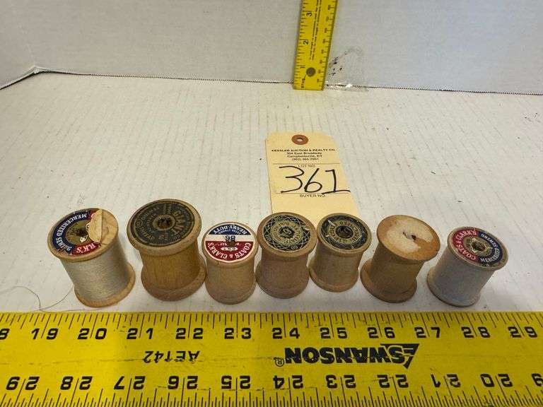 Wooden thread spools