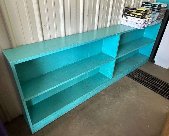 Long Blue Shelf and 10 Pkgs of Paper