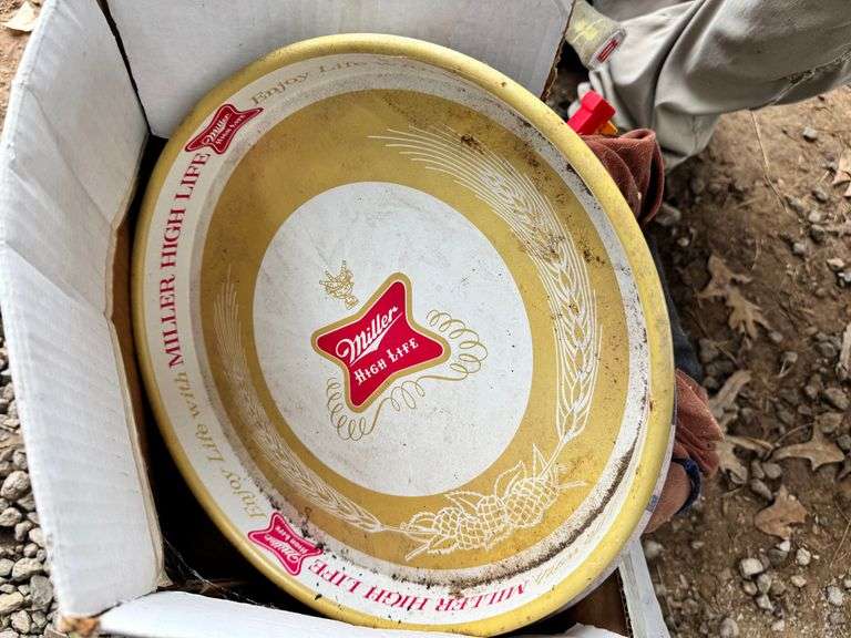 Rackets, miller high life tray, misc