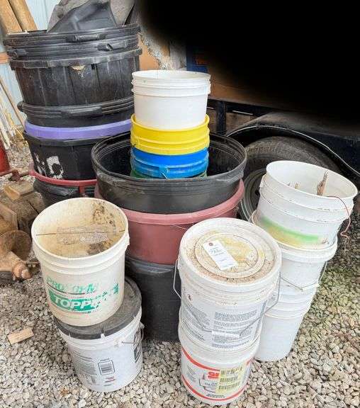 Buckets and flower pots
