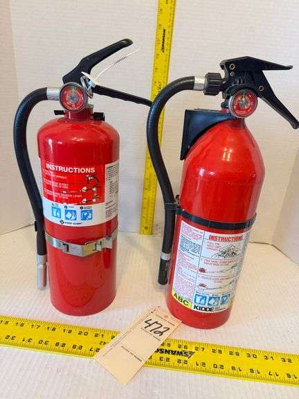 2 fire extinguishers