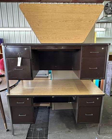 2 Desk and Trapezoid Table