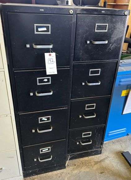 2 Black Filing Cabinets