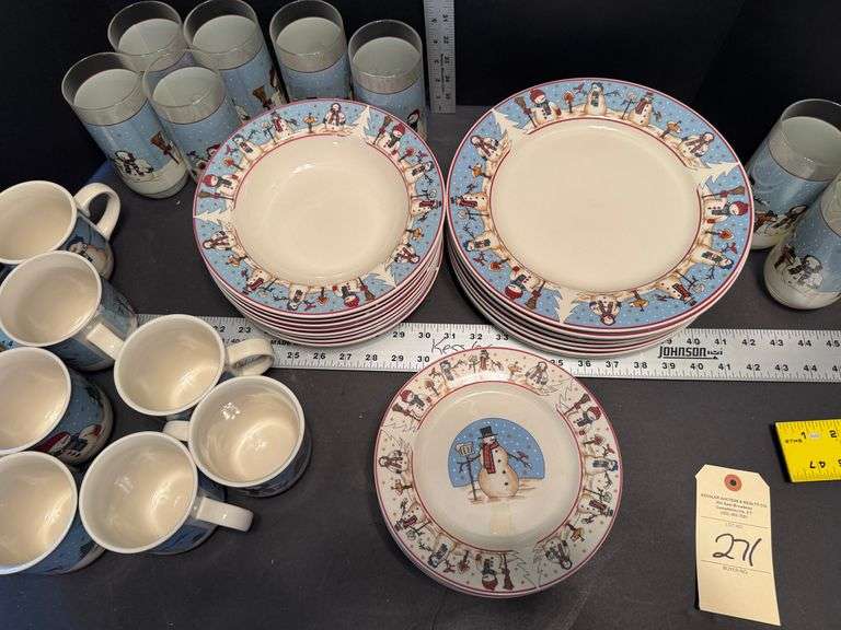 Snowman dishes