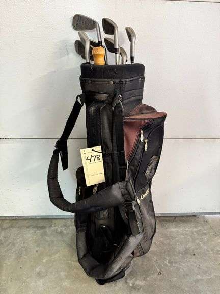 Golf clubs and bag