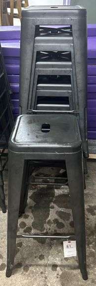 6 black stools