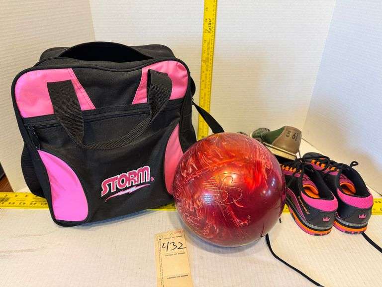 Bowling ball and shoes