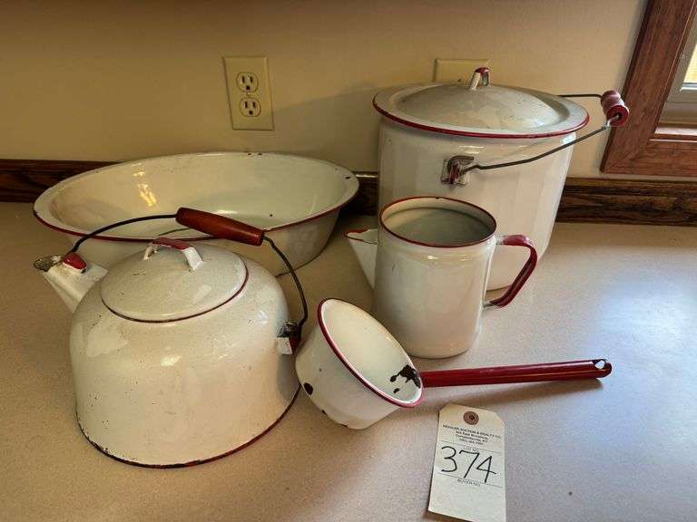 Red enamelware