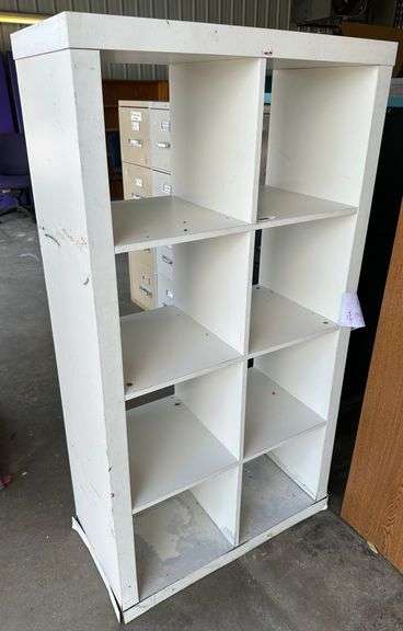 Desk and File Cabinet and Cubby Holder