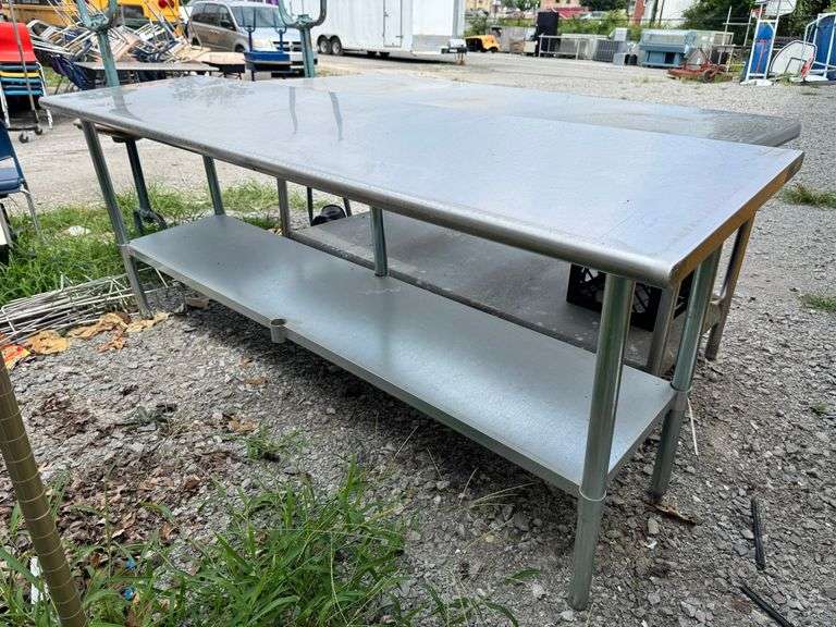 7' stainless steel table