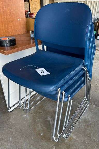 4 Navy Blue Chairs