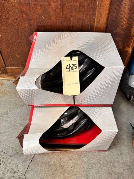 2 bicycle helmets