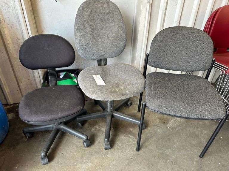 2 Rolling Chairs and 1 Chair