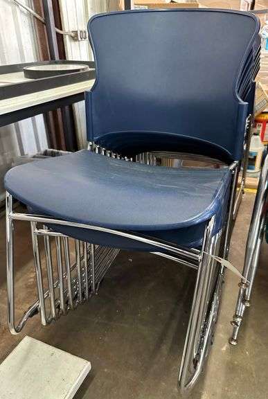 14 Navy Blue Chairs