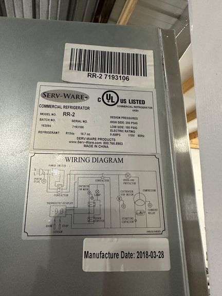 Servware refrigerator on wheels