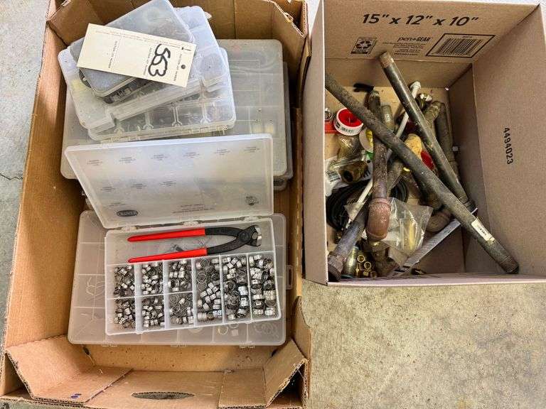 Pex crimps, hooks, bolts, nuts, misc