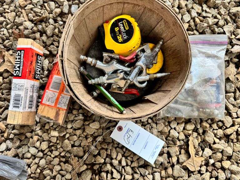Air blowers, tape measure, misc