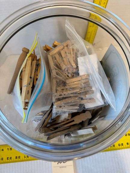 Jar full of close pins
