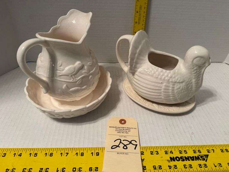 Pitcher, bowl, and gravy bowl