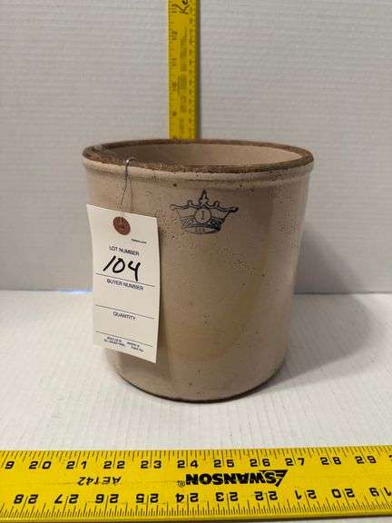 Blue crown #1 crock