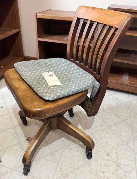 Wood desk chair