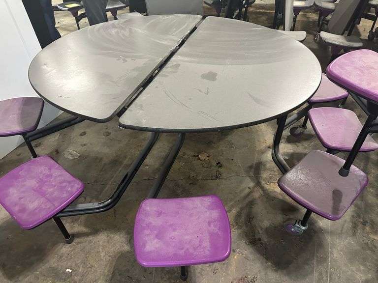 4 round tables w/seats
