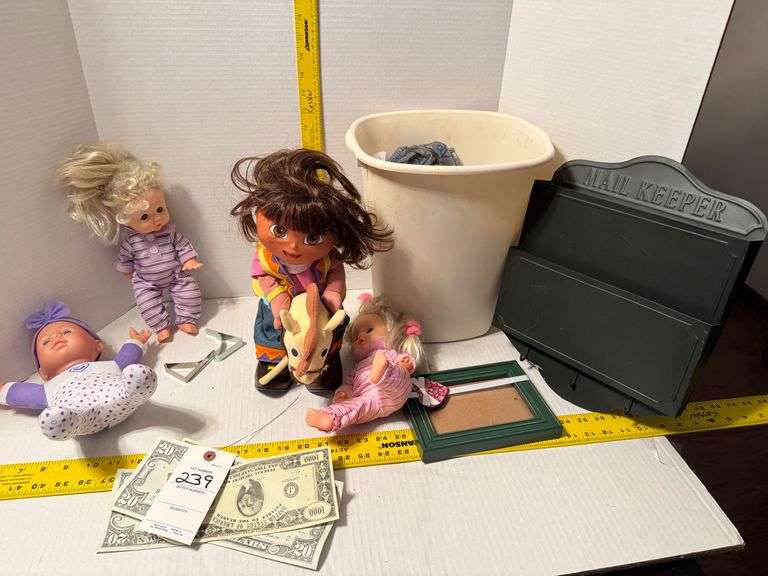 Dolls, decor, mail keeper
