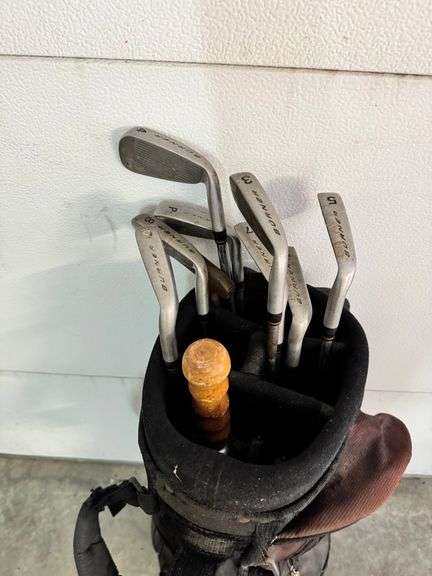 Golf clubs and bag