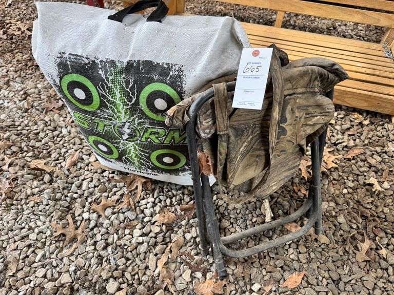 Chair and target