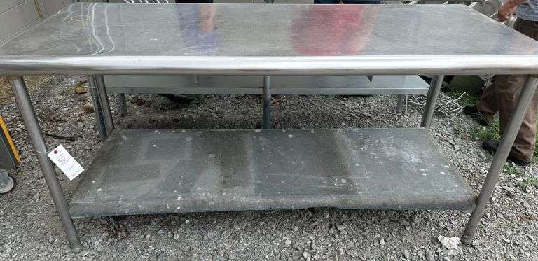 6' stainless steel table w/drawer