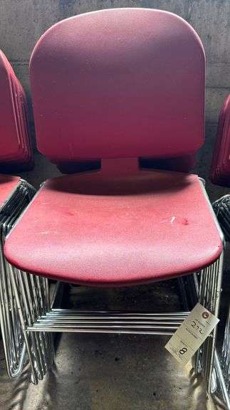 8 Maroon Chairs