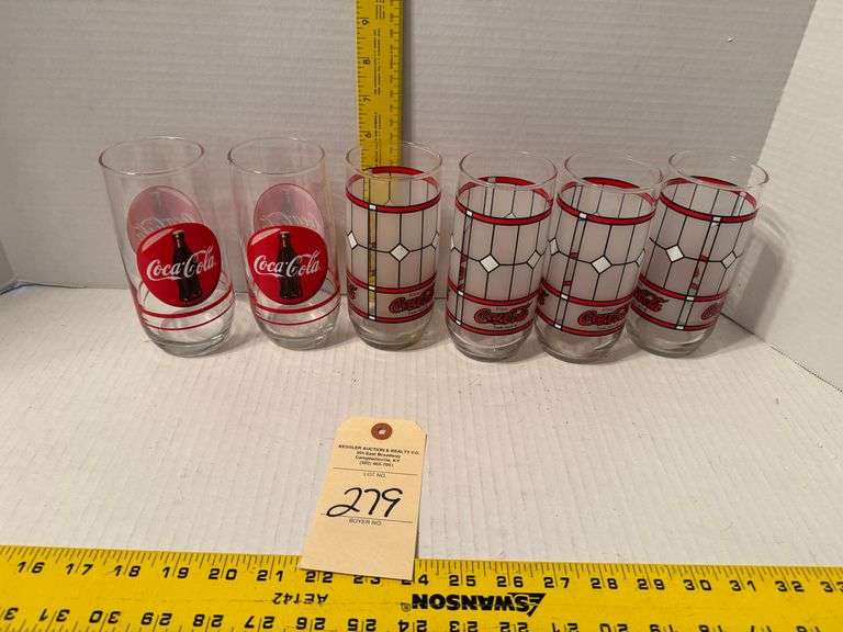 6 coke glasses