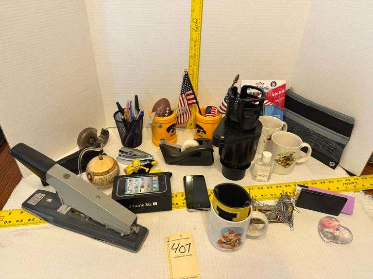 Office supplies and old phone
