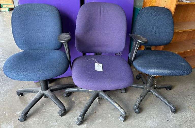 3 Rolling Desk Chairs
