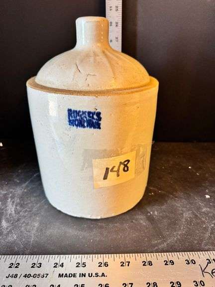 Ruckels stoneware jug