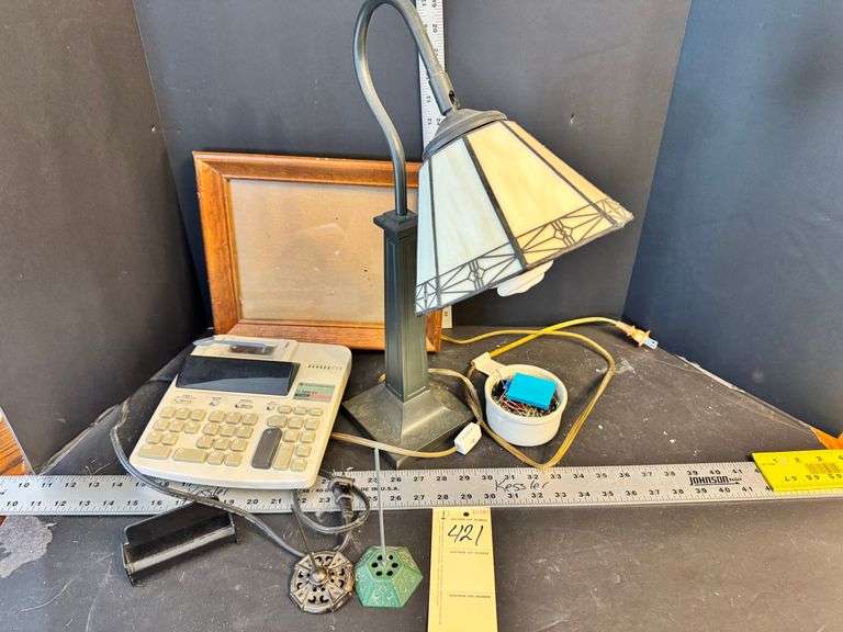 Lamp, calculator, misc
