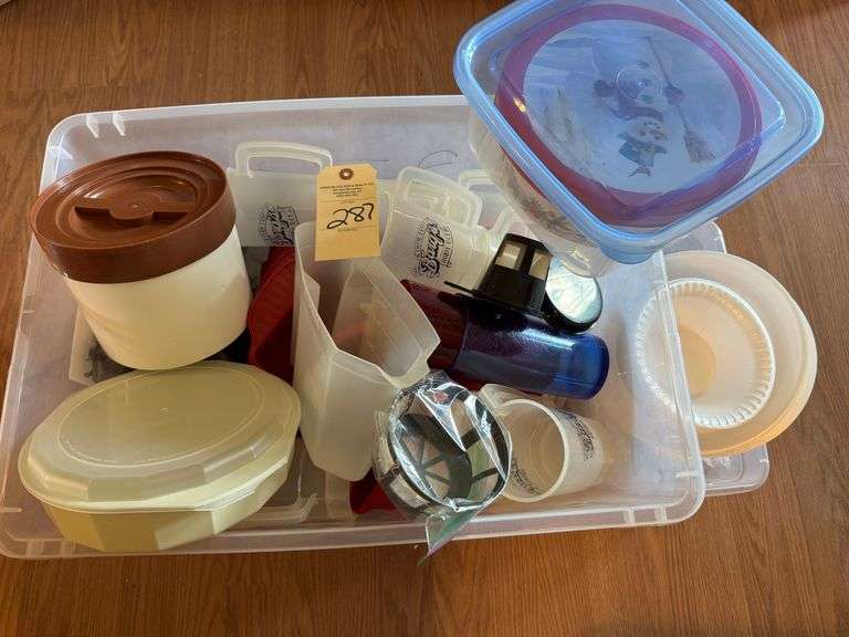 Plastic cups and containers