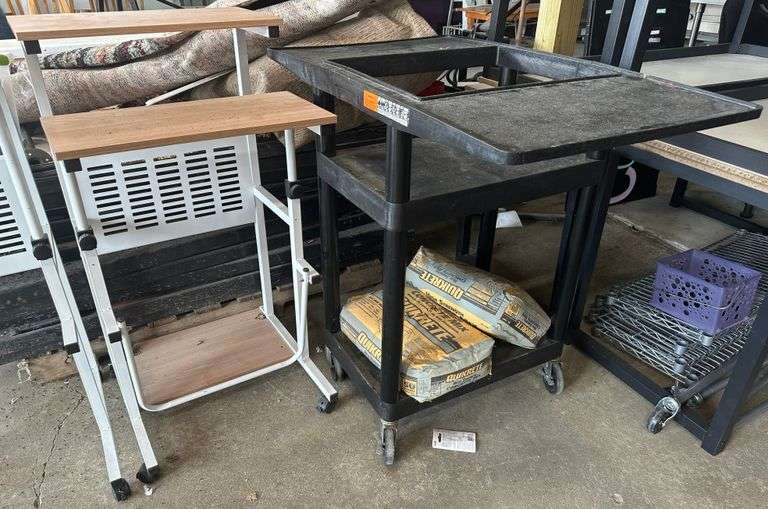 cart, 2 standup desk