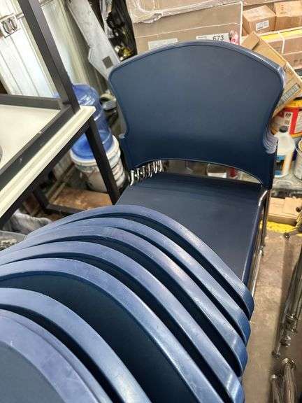 14 Navy Blue Chairs