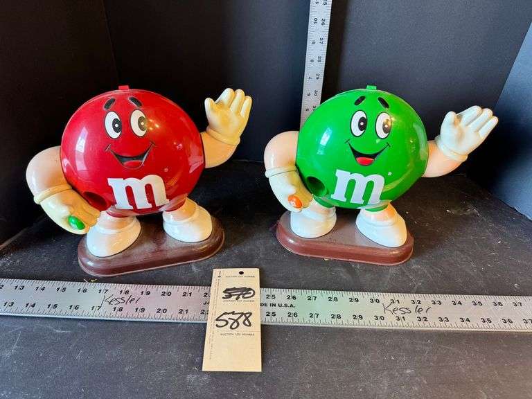Two M & M dispensers