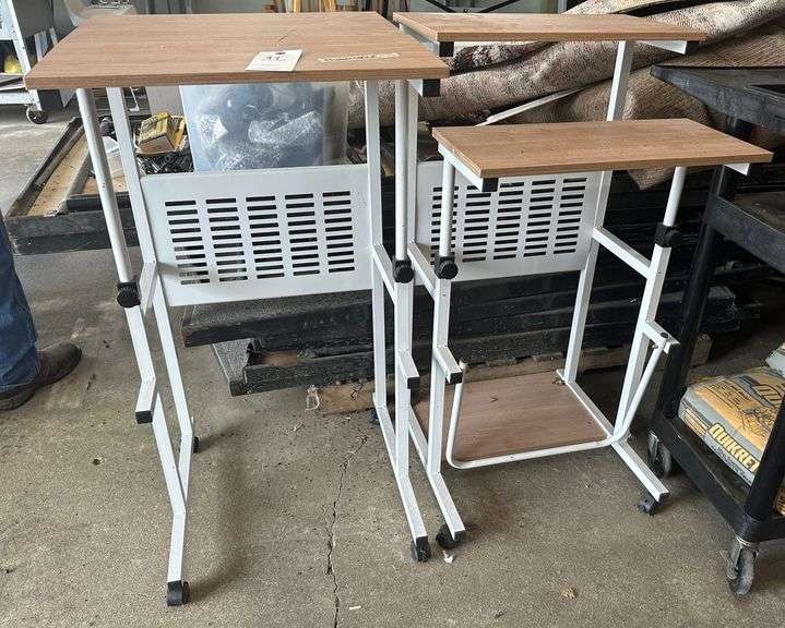 cart, 2 standup desk
