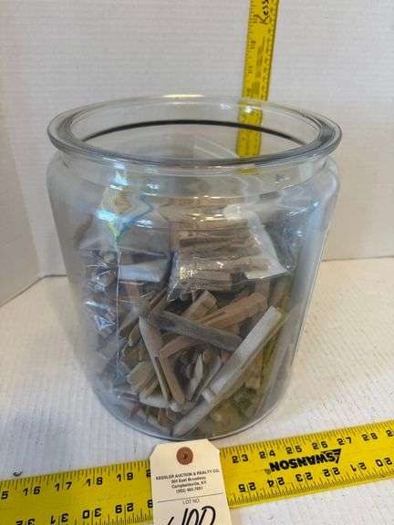 Jar full of close pins