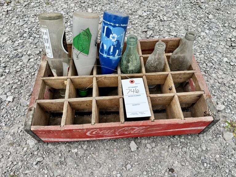 Coke crate and bottles