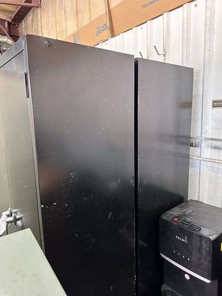 2 Black Storage Cabinets