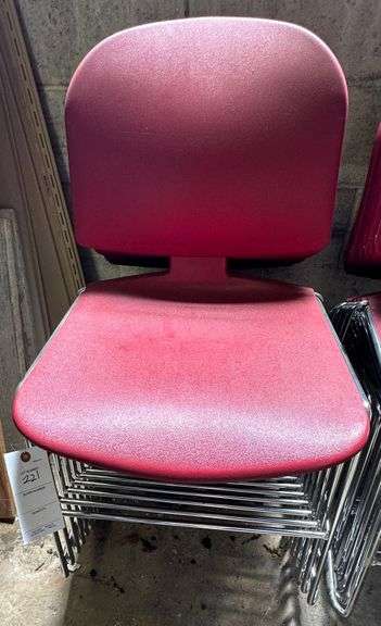 8 Maroon Chairs