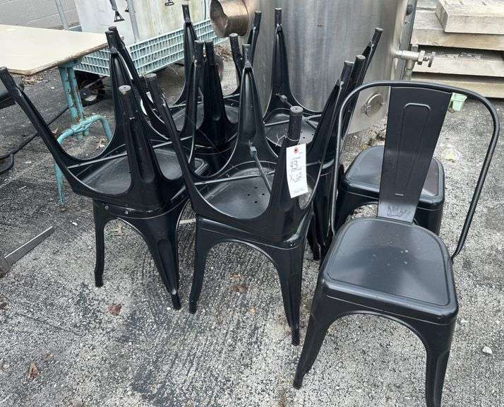12 black stools/ chair