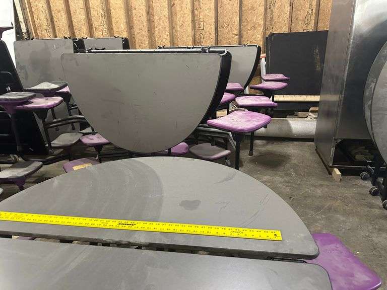 4 round tables w/seats