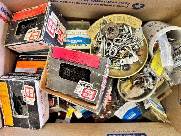 Screws, nails, soap, misc