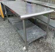 6' stainless steel table w/drawer