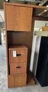 Desk and File Cabinet and Cubby Holder